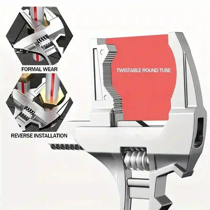 "Multi-Function Heavy Duty Adjustable Wrench – Wide Jaw