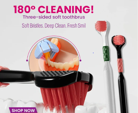 Three-Sided Soft Toothbrush (PREMIUM QUALITY)