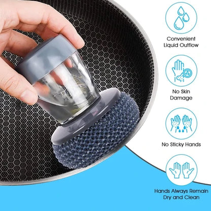 2-in-1 Dish Scrubber with Soap Dispenser