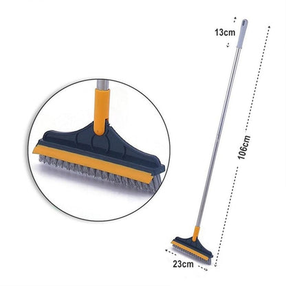 2 In 1 Long Handle Bathroom Floor Scrub Brush