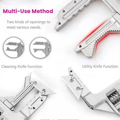 "Multi-Function Heavy Duty Adjustable Wrench – Wide Jaw