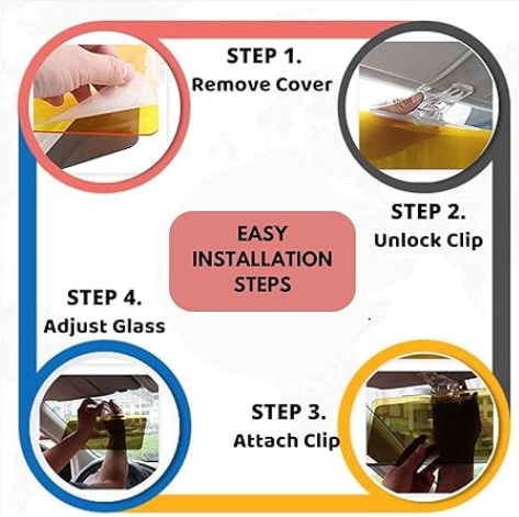 HD Vision Visor Day & Night Glare Blocker