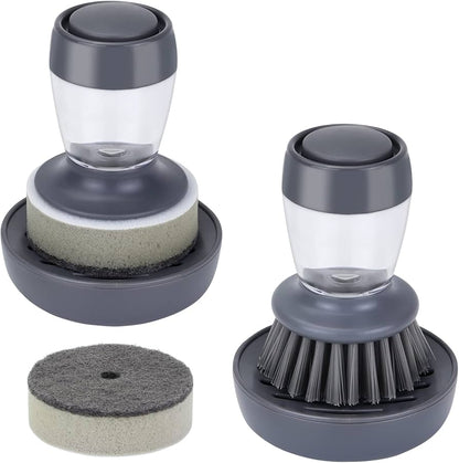 2-in-1 Dish Scrubber with Soap Dispenser