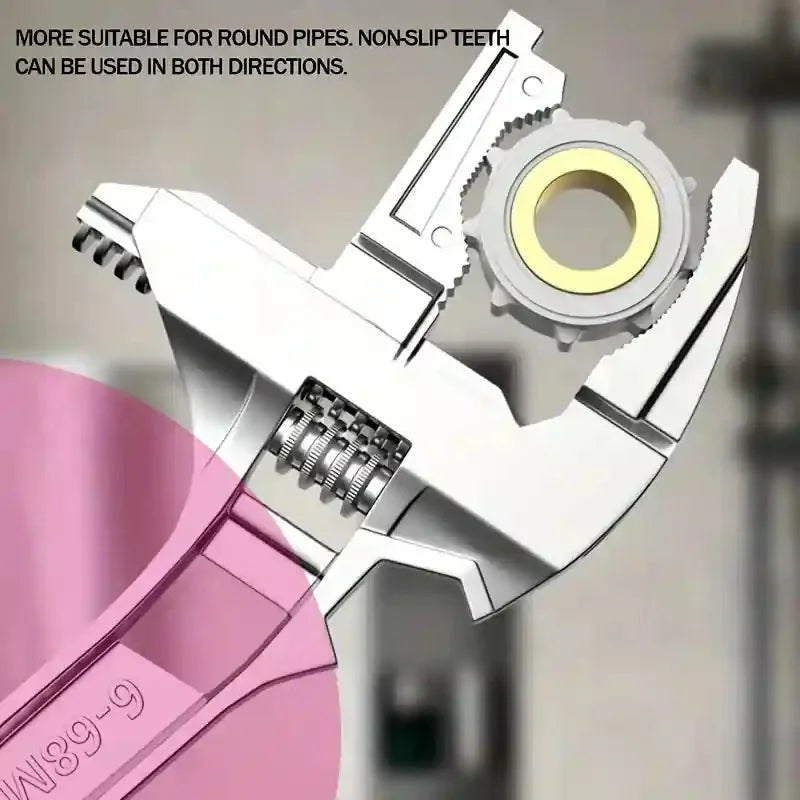 "Multi-Function Heavy Duty Adjustable Wrench – Wide Jaw