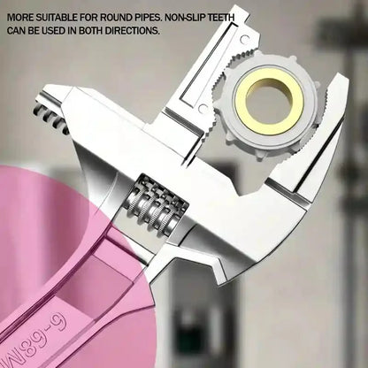 "Multi-Function Heavy Duty Adjustable Wrench – Wide Jaw