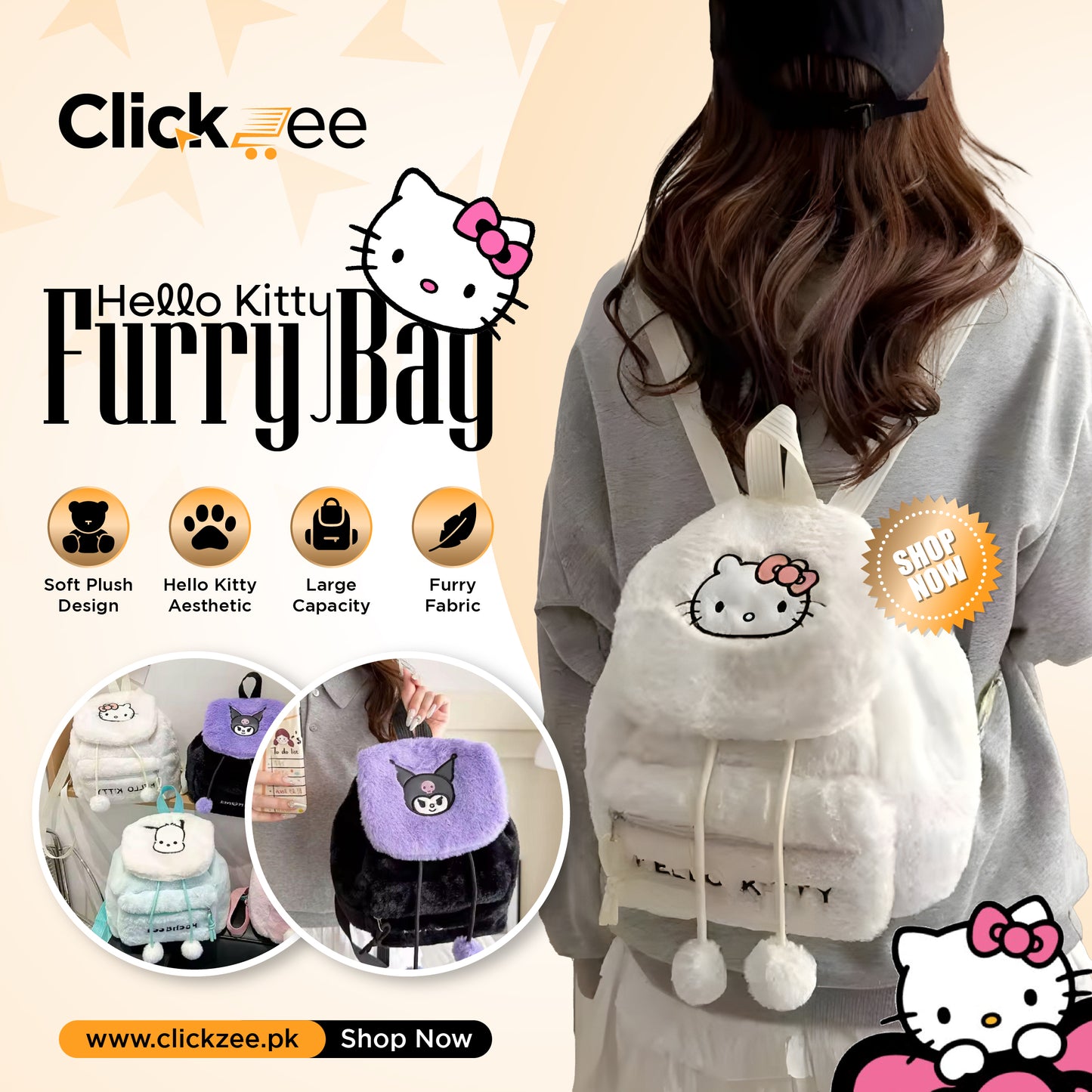 Cute Plush Bag ( Soft, fluffy, and perfect for everyday kawaii style! )