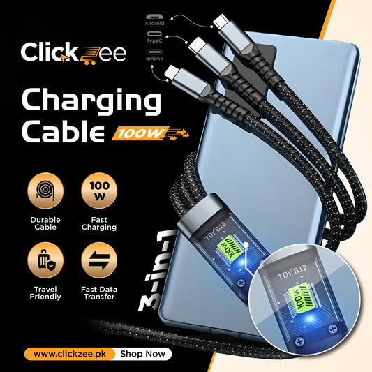 100W 3-in-1 Charging Cable