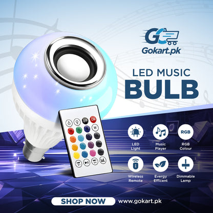LED RGB Bluetooth Light Speaker Music Bulb